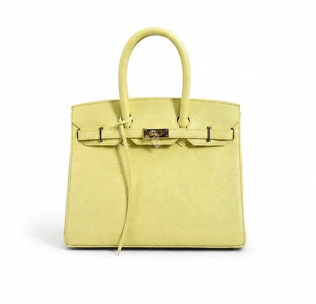 Bolsa Premium de Piel Genuina Amarillo pastel