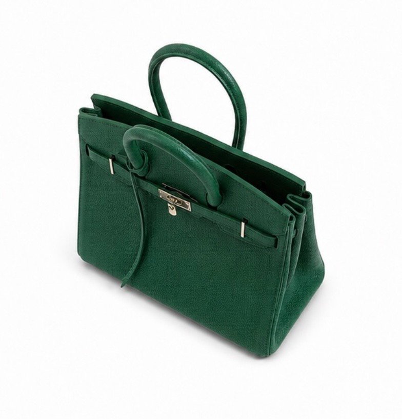 Bolsa Premium de Piel Genuina Verde - Imagen 3