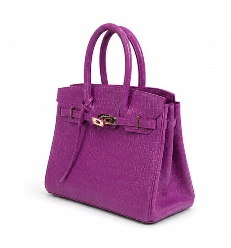 Bolsa Premium de Piel Genuina Morada - Imagen 2