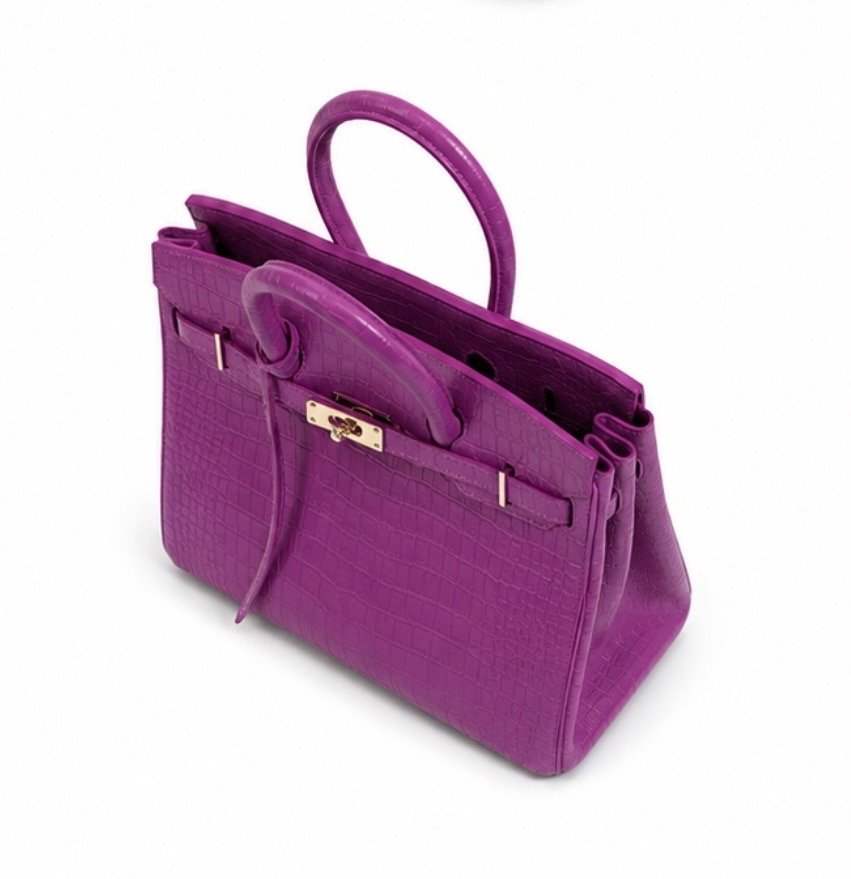 Bolsa Premium de Piel Genuina Morada - Imagen 3