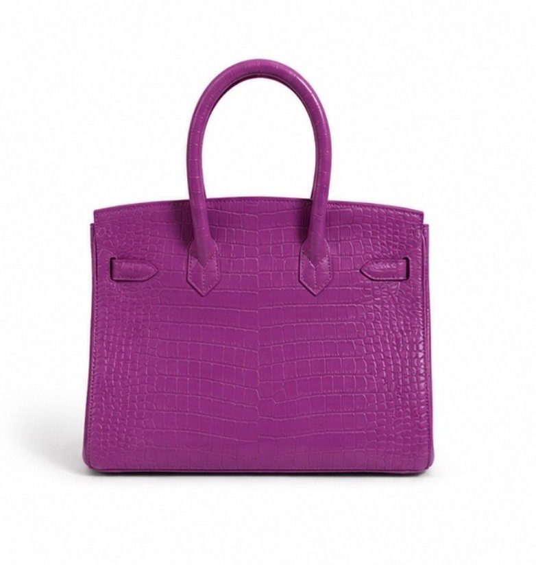 Bolsa Premium de Piel Genuina Morada - Imagen 4
